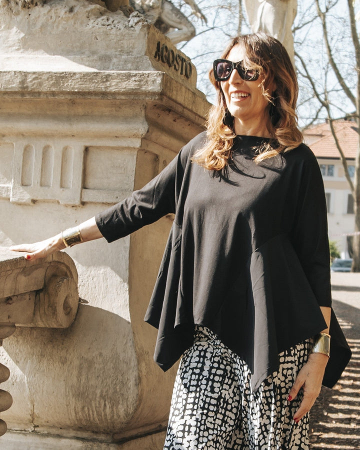 Tekbika Alexia Handkerchief Top, Black
