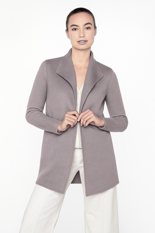RIB SLEEVE COAT