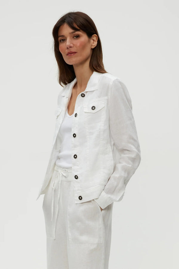 Jean Linen Jacket White