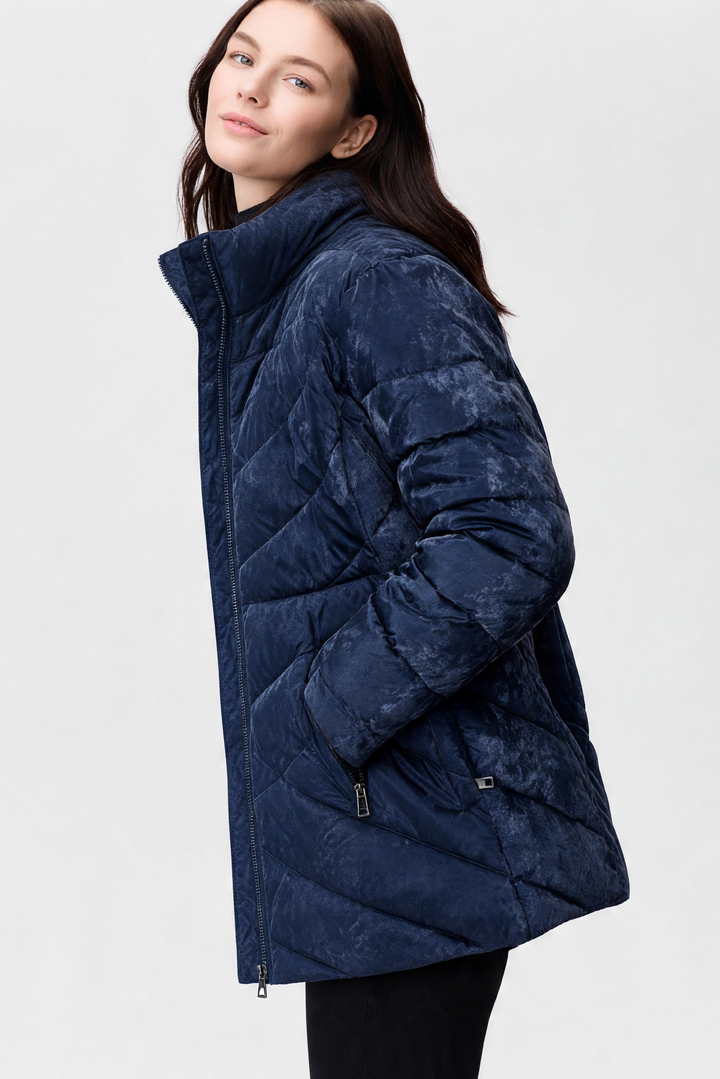 Velvet Shimmer Coat Navy