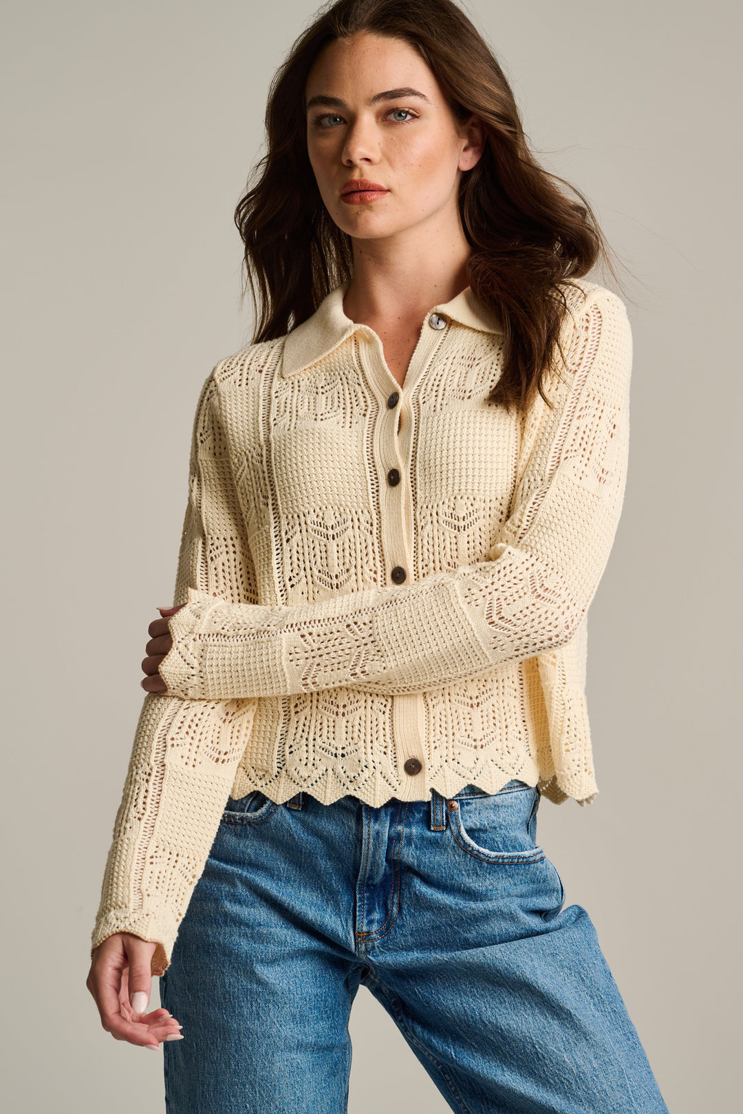 Checkmate Cardigan Cream