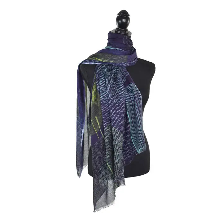 Tristan Moody Dot Scarf Navy