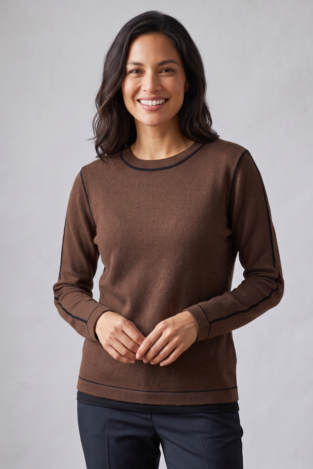 Trim Crew Sweater Coffee