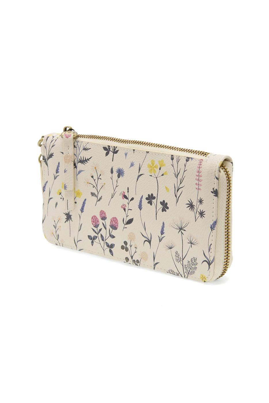 Chloe Printed Zip Around Wallet/ Wristlet White