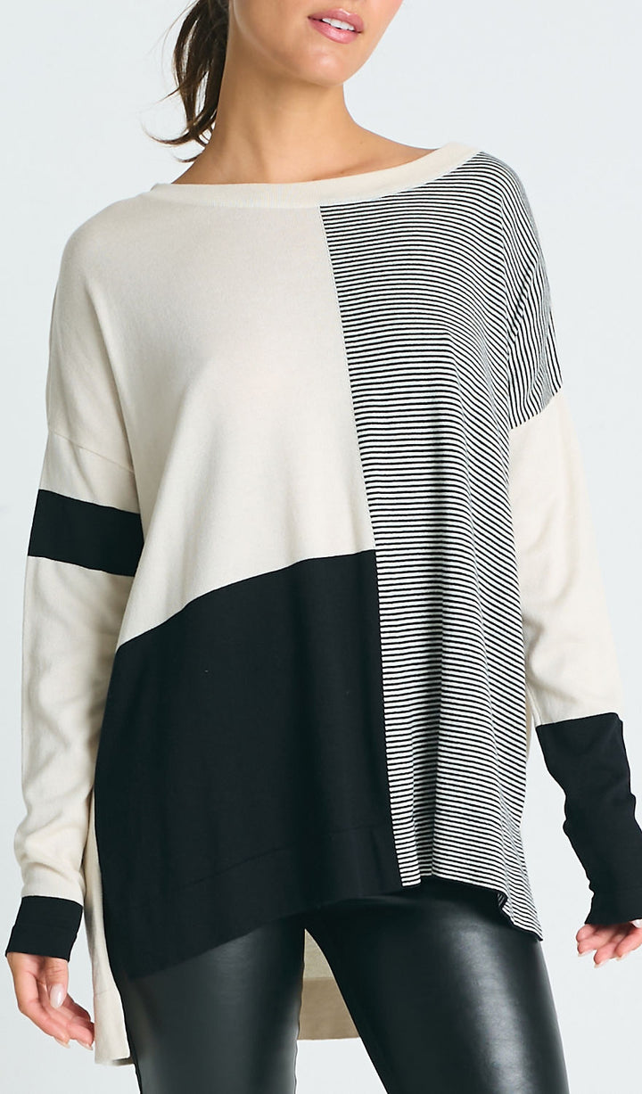 Pima Cotton Mod Graphic Black