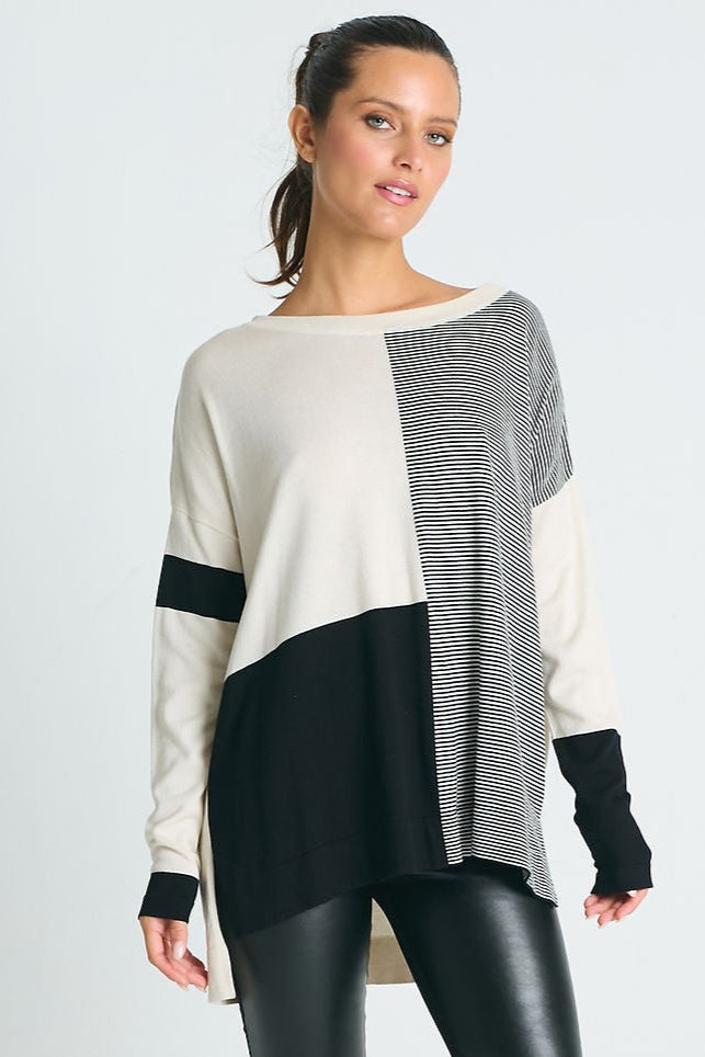 Pima Cotton Mod Graphic Black