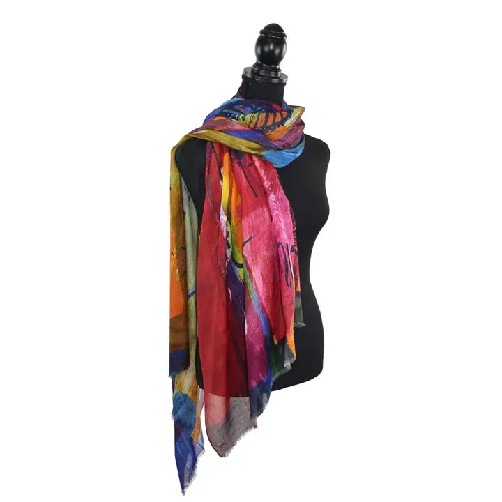Button Abstract Scarf