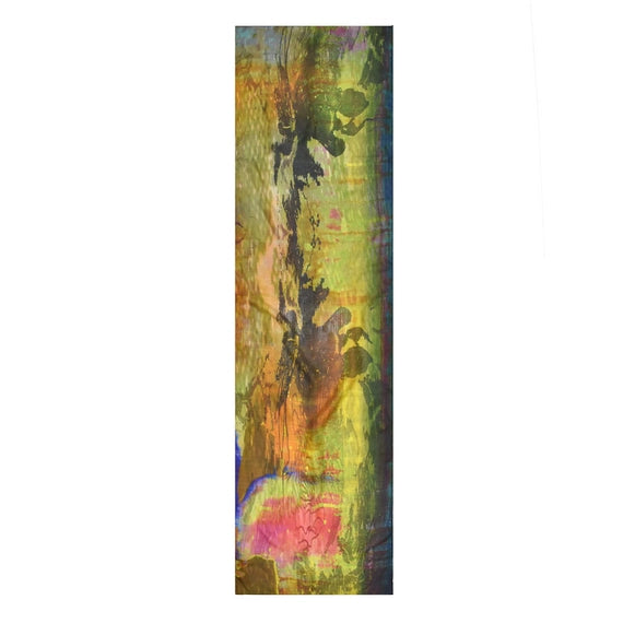 Darby Pressed Leaf Silk Scarf Green
