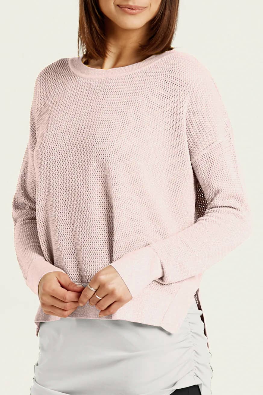 Pima Cotton Metallic Mini Seed Stitch Blush