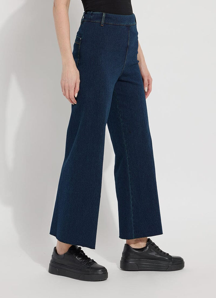 Erin Wide Leg Crop Pant Indigo