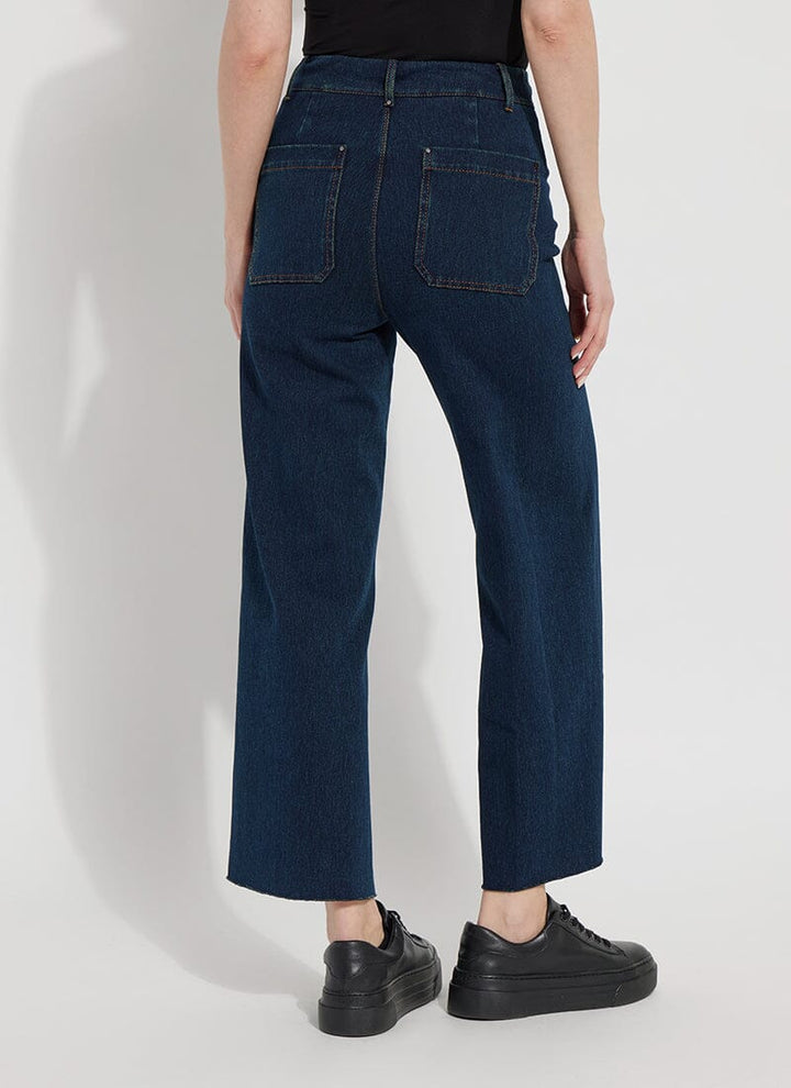 Erin Wide Leg Crop Pant Indigo