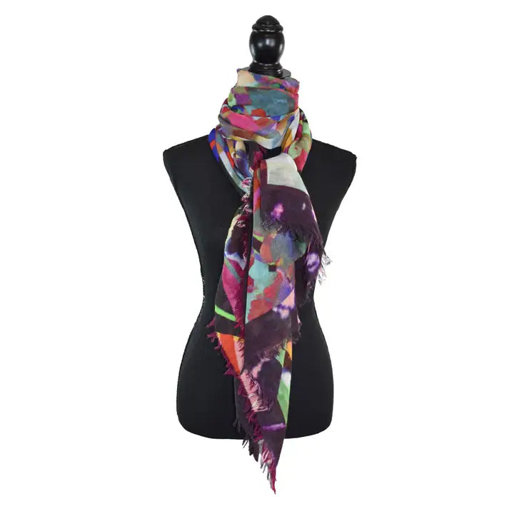 Andor Artistic Washed Wool Scarf Multi