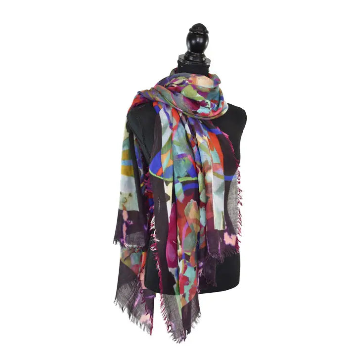 Andor Artistic Washed Wool Scarf Multi