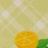 Chloe Printed Zip Around Wallet/ Wristlet Lime Plaid Lemons