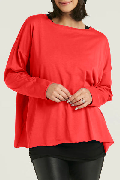Cotton Luxury Boxy T Cherry