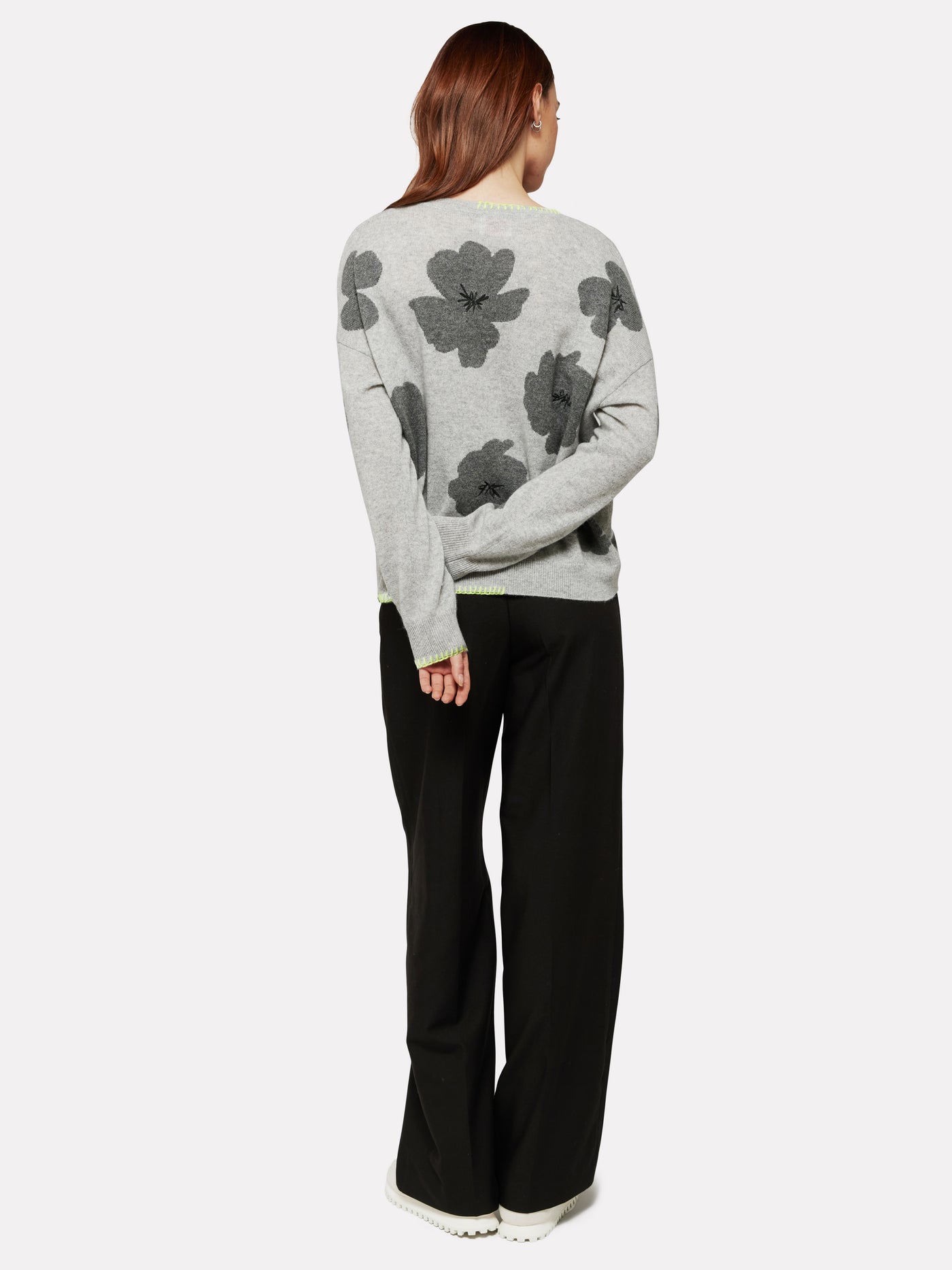 Funky Floral Crew Sweater