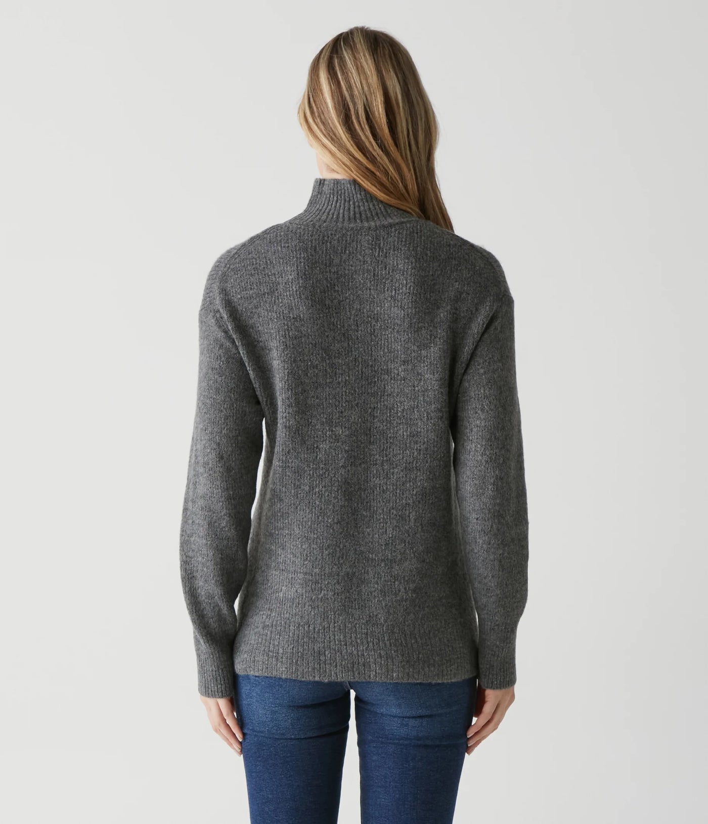 Zion Mock Sweater Charcoal