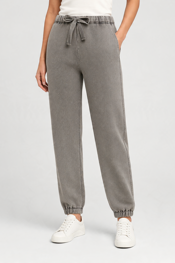Acid Wash Joggers Taupe