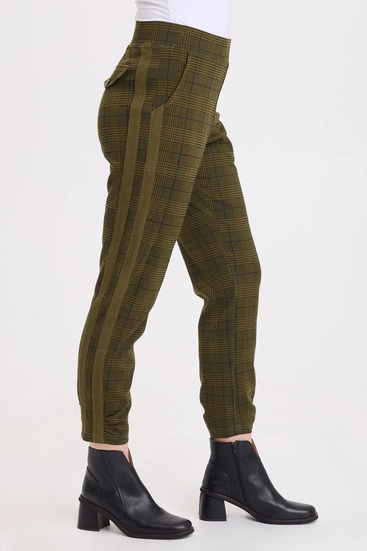 Vienna Plaid Pant Forest