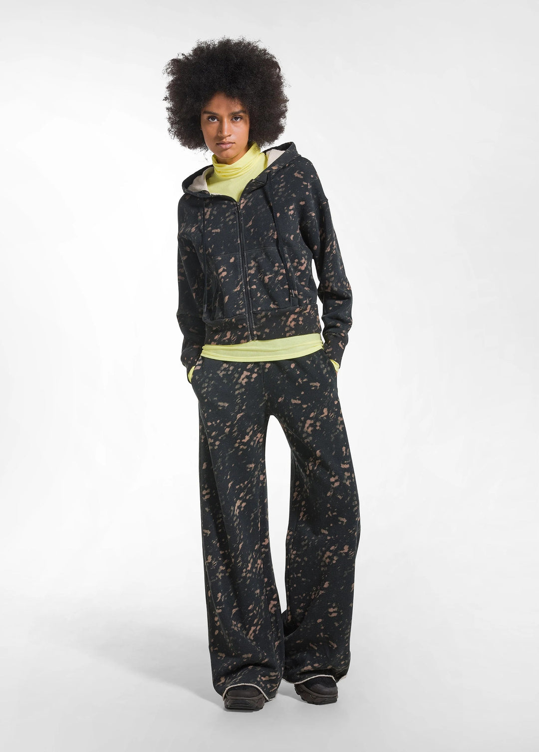 All Over Print Wideleg Pant Brown