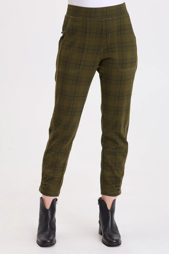 Vienna Plaid Pant Forest