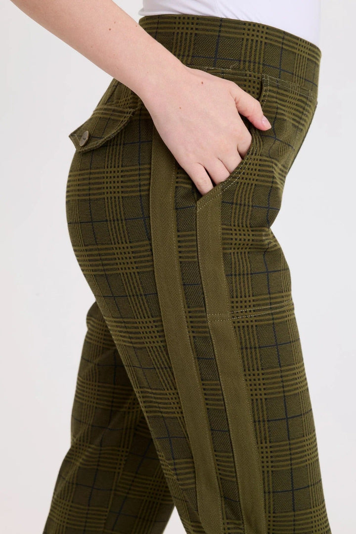 Vienna Plaid Pant Forest