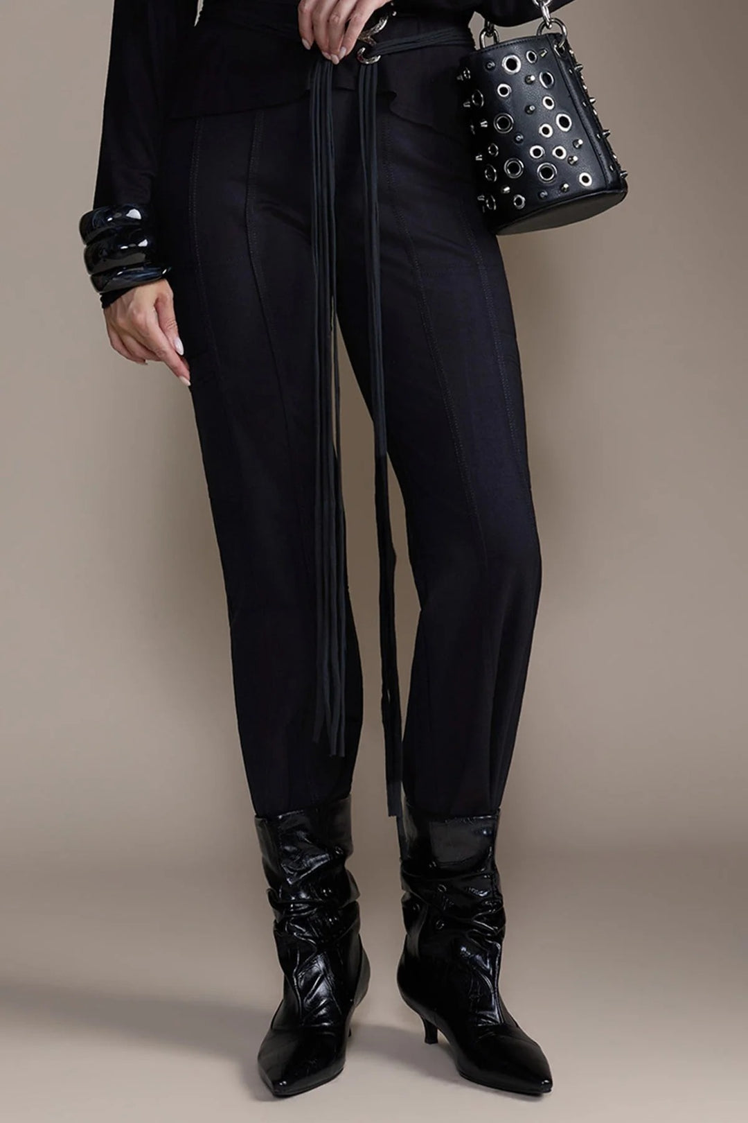 Barcelona Ponte Flair Leg Pant Black