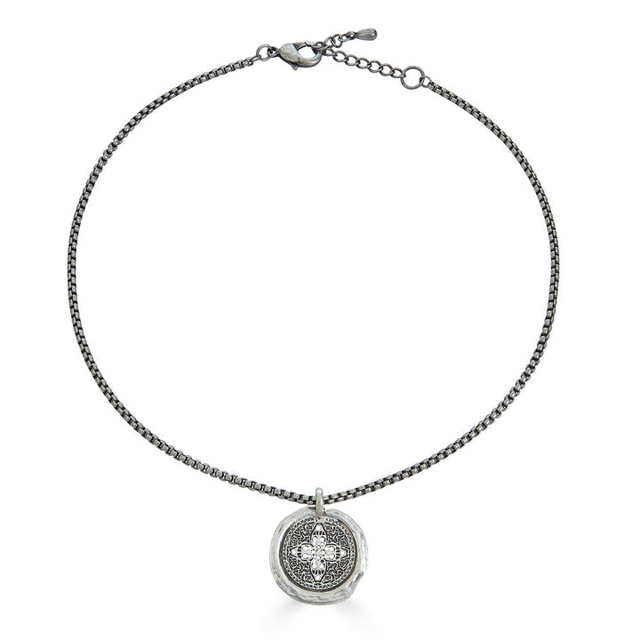 Antique Silver Filigree Coin Necklace