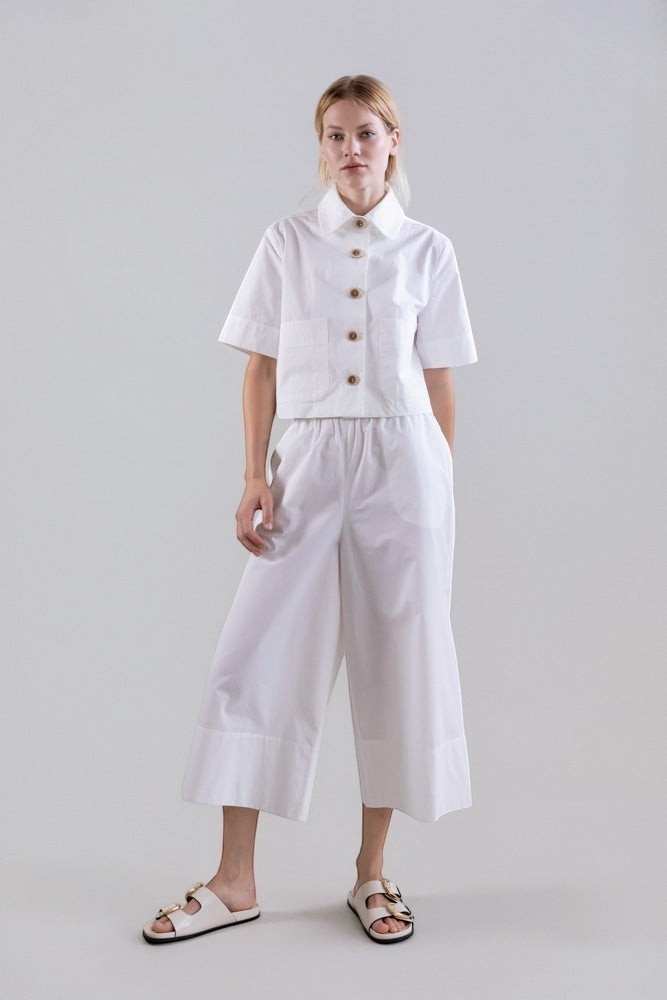 Short Sleeve Blazer White