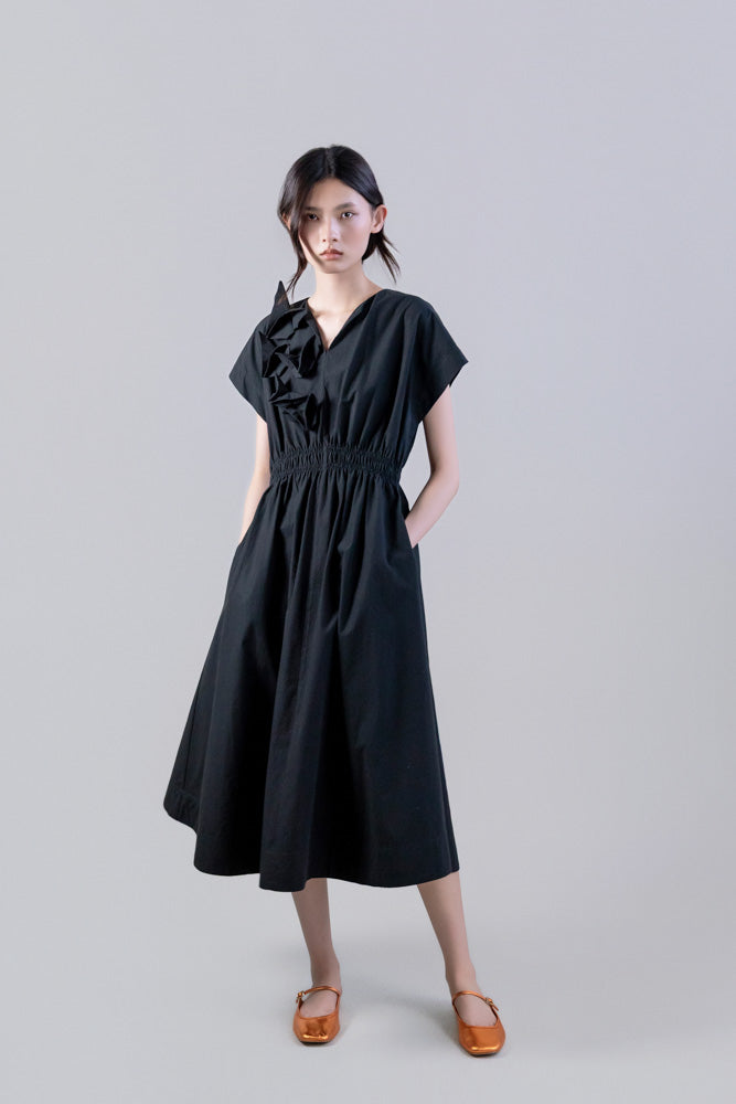 Cap Sleeve Dress Black