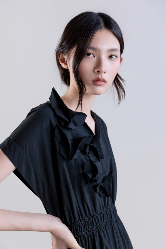 Cap Sleeve Dress Black