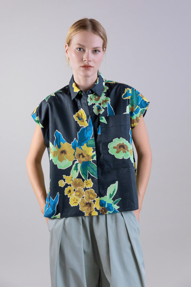 Floral Shirt Black