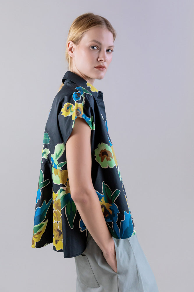 Floral Shirt Black