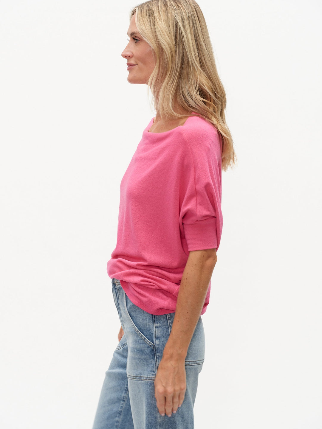 Anywhere Short Sleeve Top Carnation Pink
