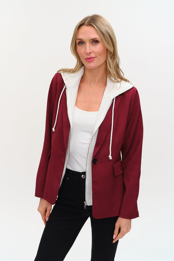 Drew Blazer Burgundy