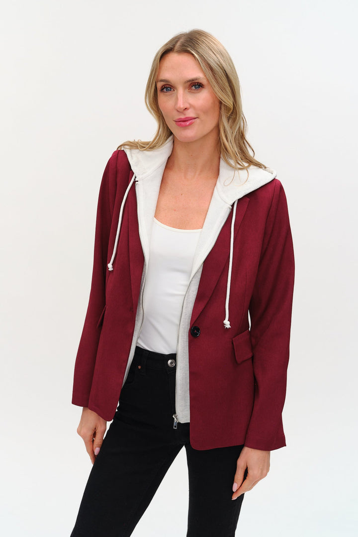 Drew Blazer Burgundy