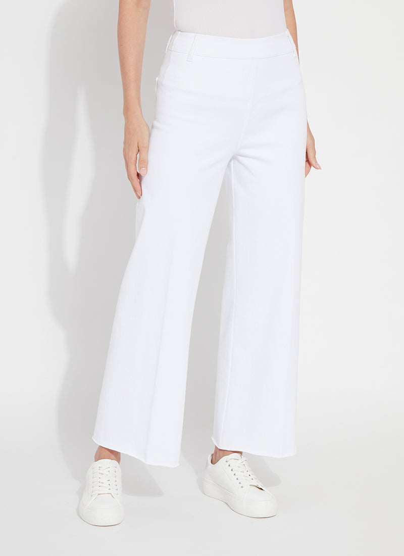 Erin Wide Leg Crop Pant White