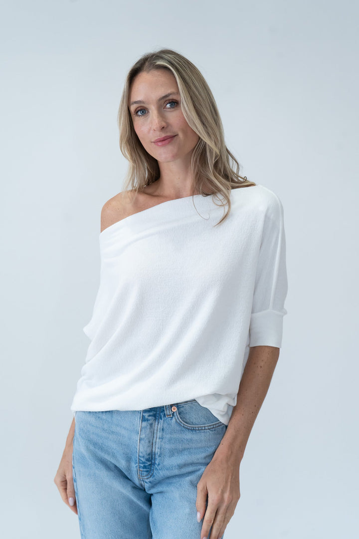 Anywhere Short Sleeve Top Ivory