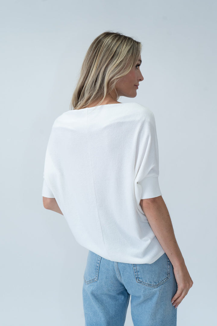 Anywhere Short Sleeve Top Ivory