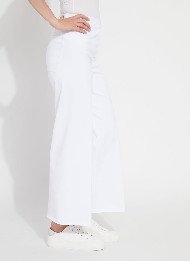 Erin Wide Leg Crop Pant White