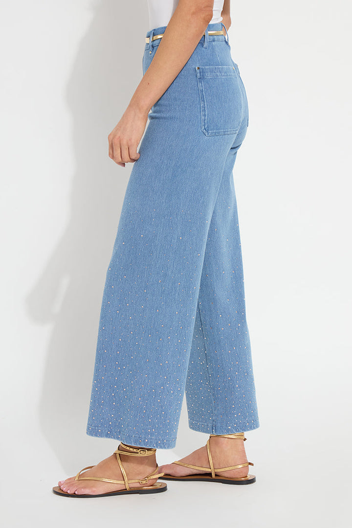 Erin Denim Crystal Trim Blue