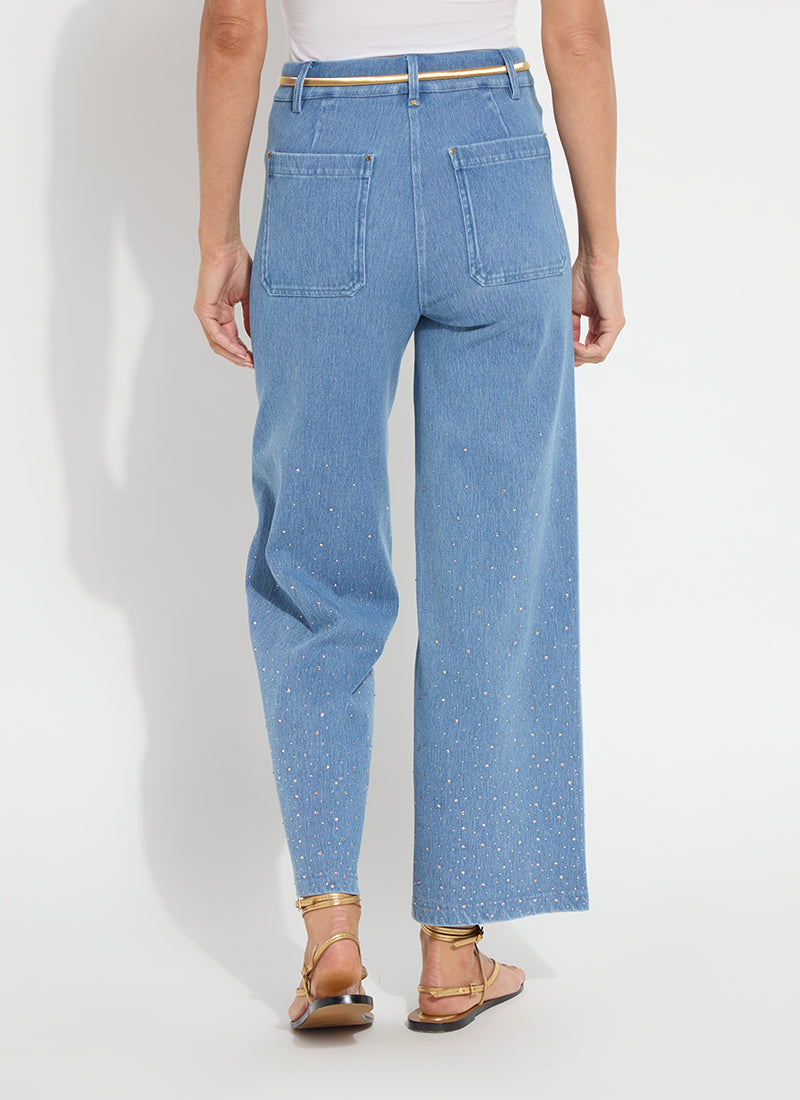 Erin Denim Crystal Trim Blue