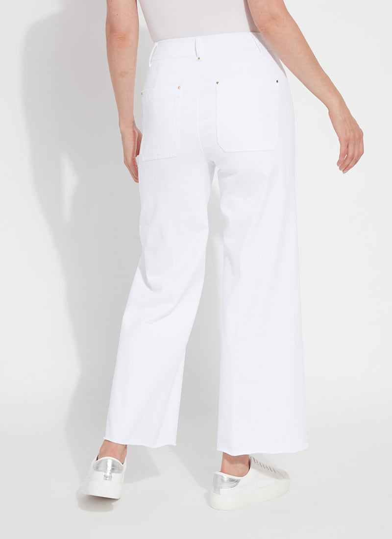 Erin Wide Leg Crop Pant White