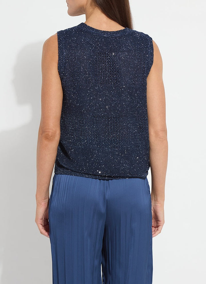 Nicola Beaded Tank Capri Blue