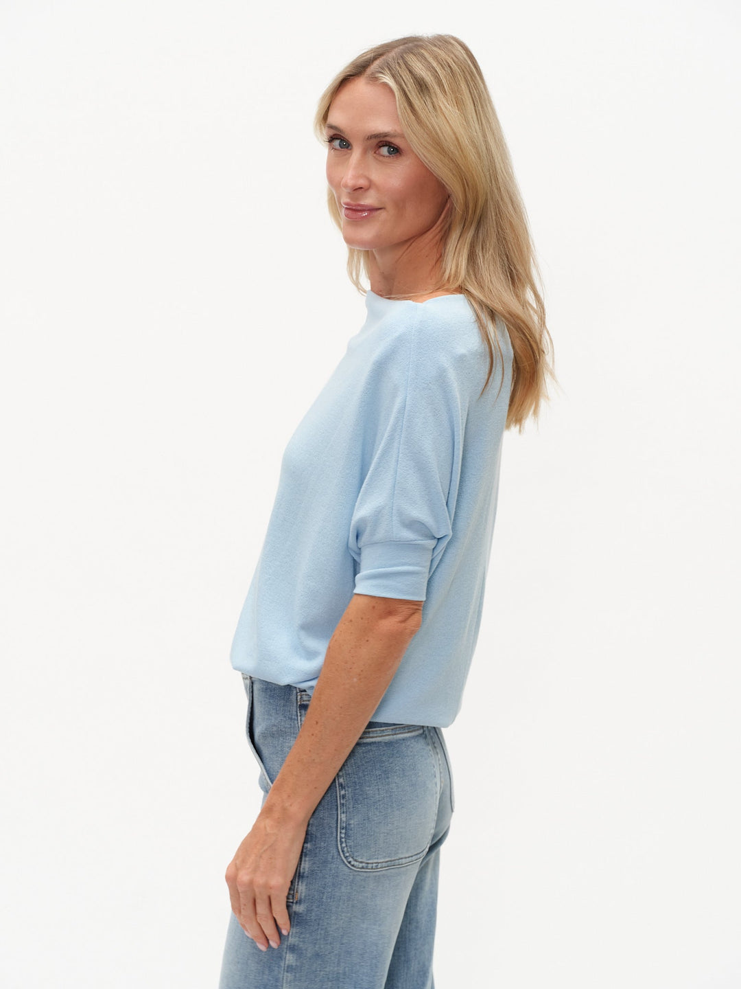 Anywhere Short Sleeve Top Cloud Blue