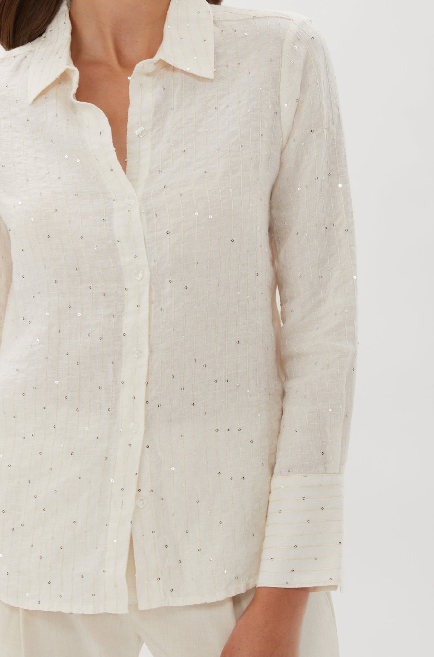 Pfeiffer Clean Shirt - White Sequin
