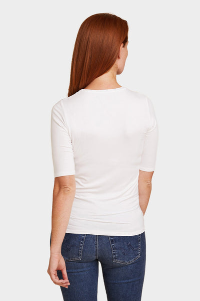 Soft Touch Elbow Sleeve Scoop Neck - Majestic Filatures Official Site of North America