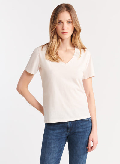 Cotton 'Silk Touch' Short Sleeve V-Neck T-Shirt - V NECK S/S - Majestic Filatures North America