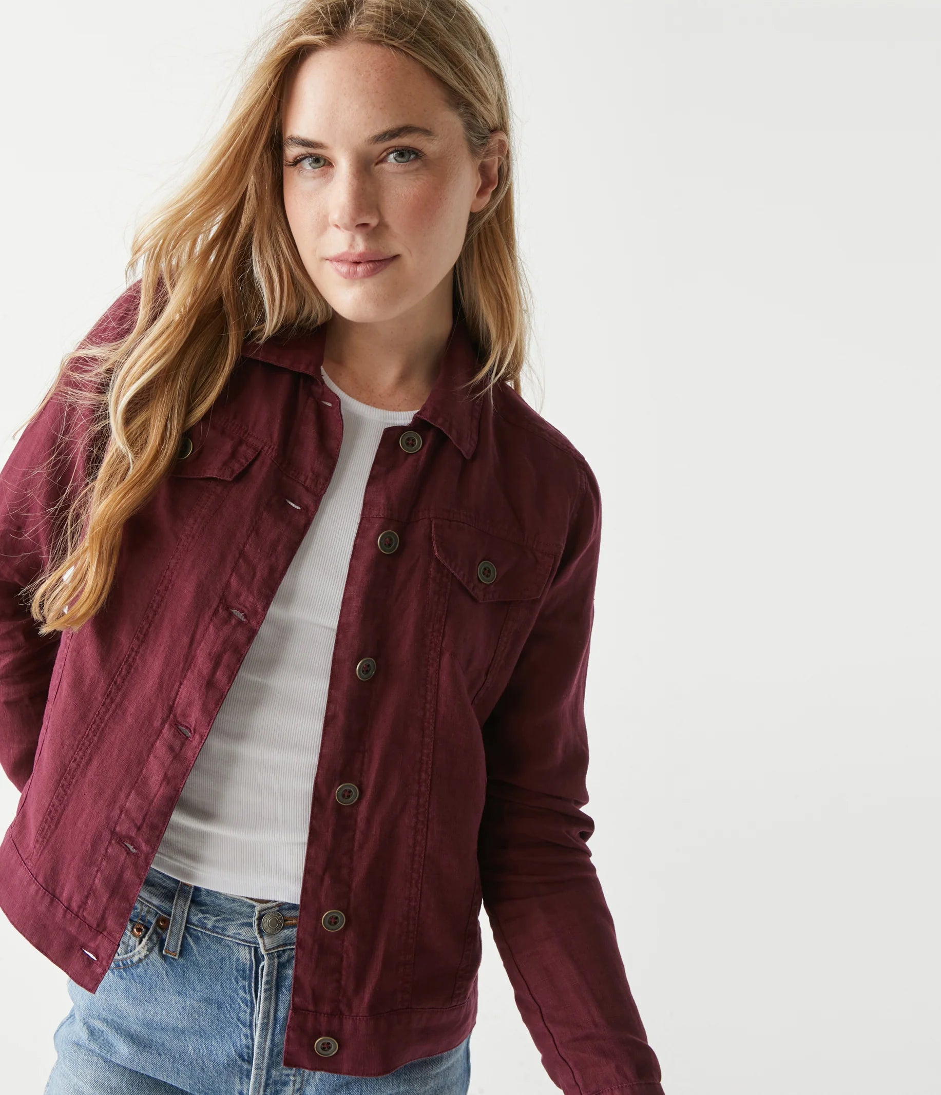 Linen Jean Jacket – Just Perfect Collection Online